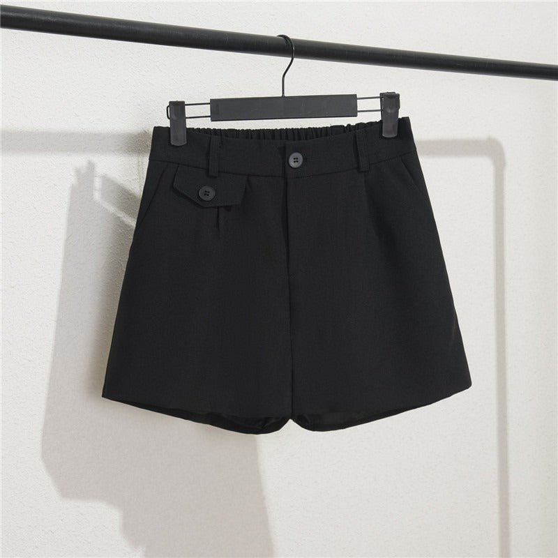 Clara Button-Detail Tailored Shorts