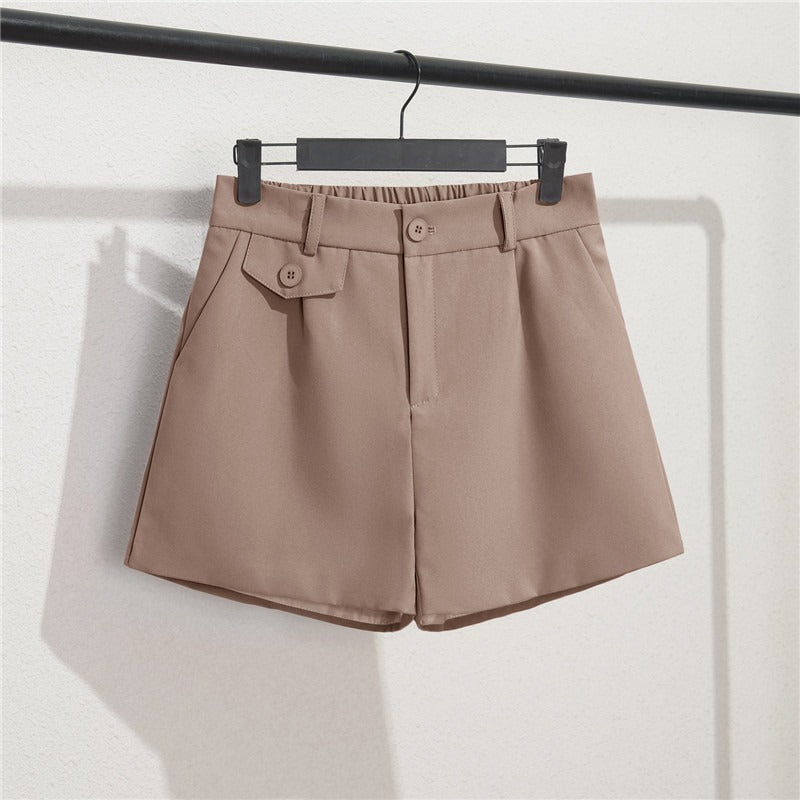 Clara Button-Detail Tailored Shorts