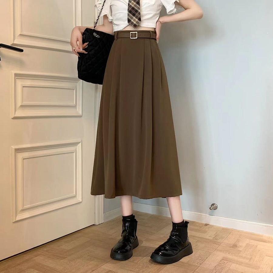 Mireille Paneled Flared Midi Skirt