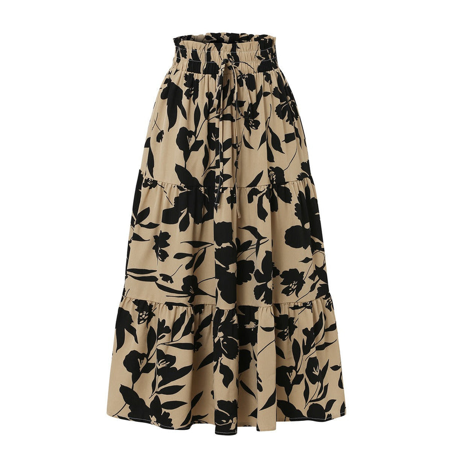Camila Floral Pleated Midi Skirt