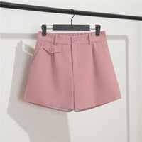 Clara Button-Detail Tailored Shorts