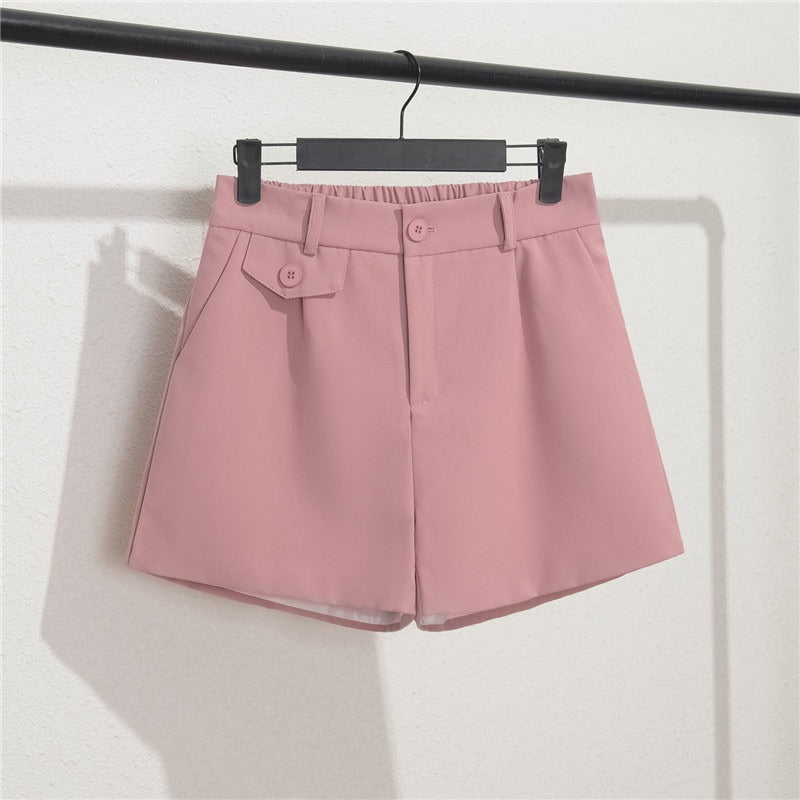 Clara Button-Detail Tailored Shorts