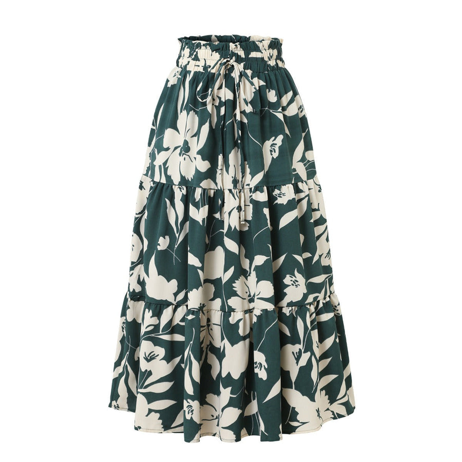 Camila Floral Pleated Midi Skirt