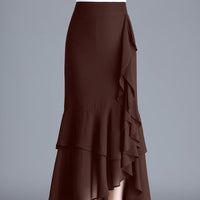 Renata Animal Print Chiffon Midi Skirt