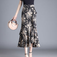 Renata Animal Print Chiffon Midi Skirt