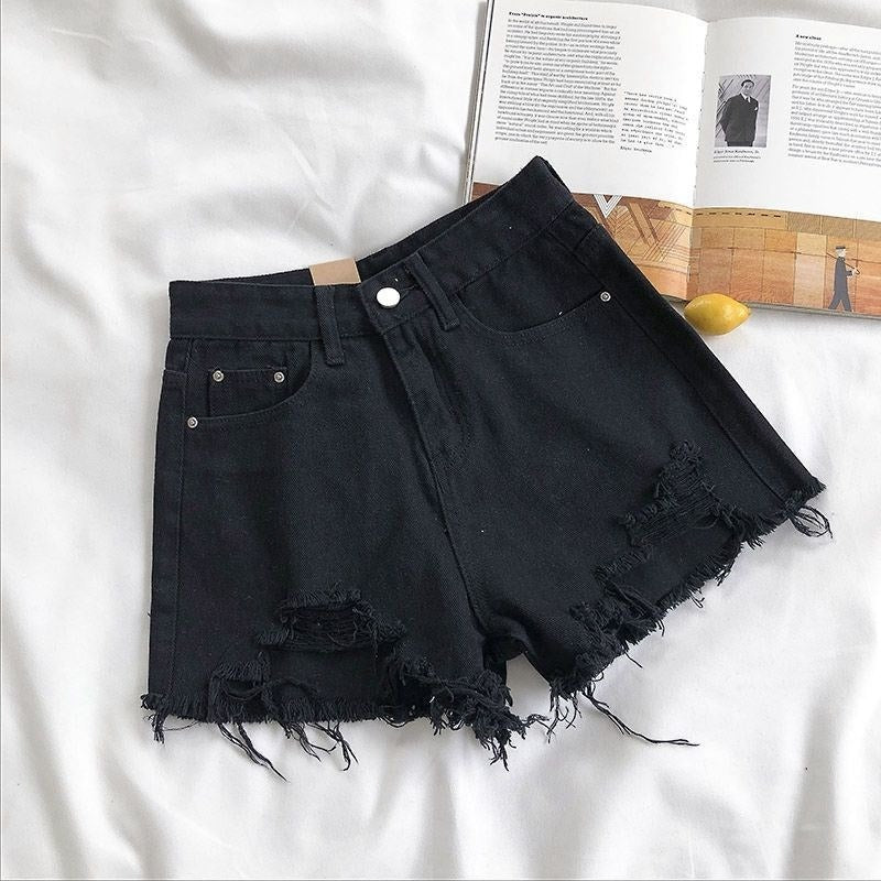 Estelle Frayed Denim Shorts