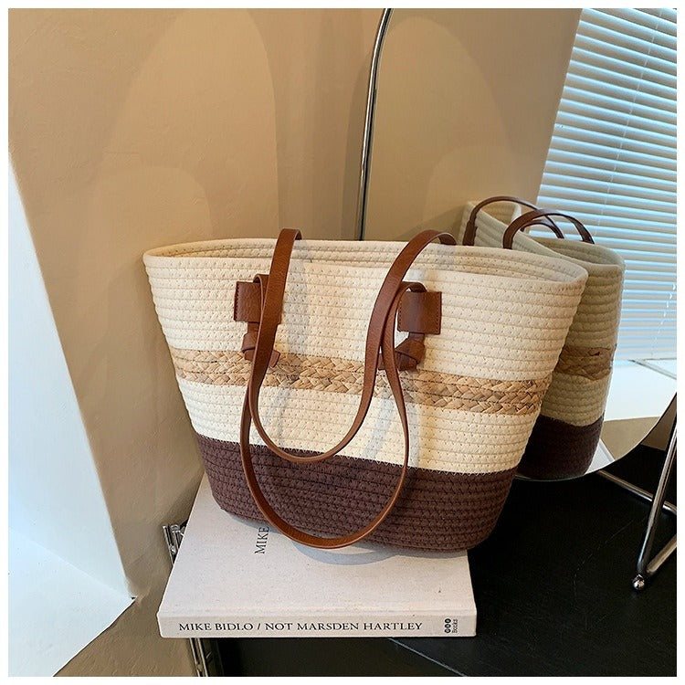 Woven Summer Shopper Bag - Loretta