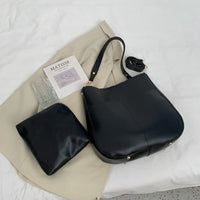 Minimalist Faux Leather Shoulder Bag - Teresa