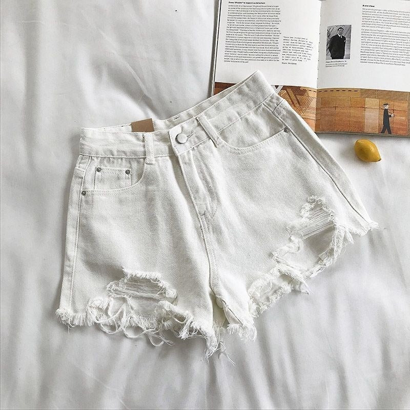 Estelle Frayed Denim Shorts