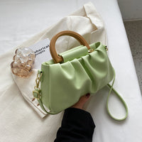Ruched Faux Leather Bag - Amélie