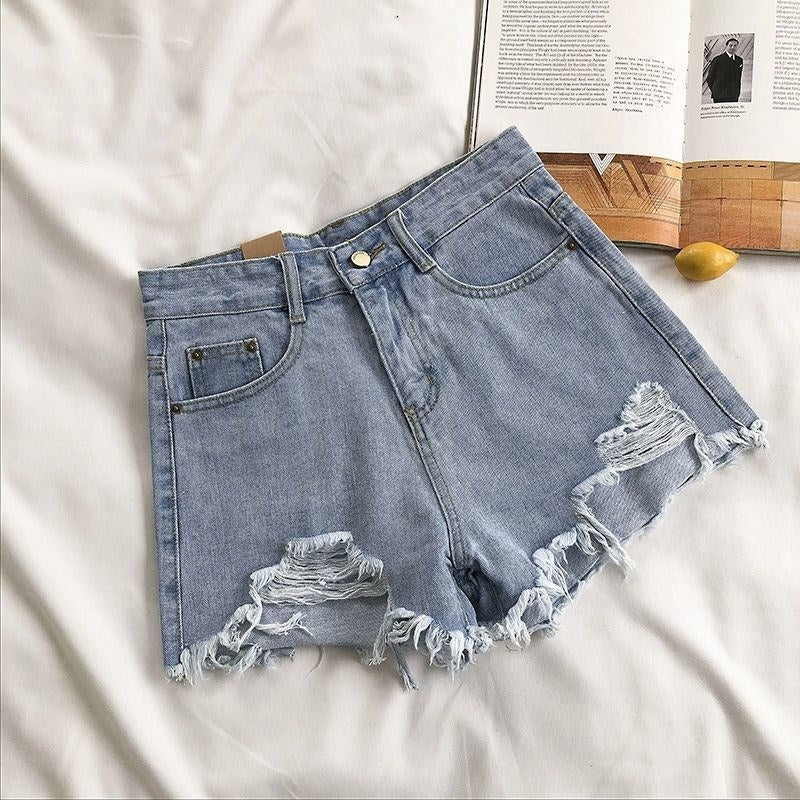 Estelle Frayed Denim Shorts