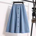 Renata Buttoned Denim Midi Skirt