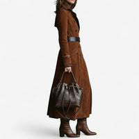 Loretta - Suede Trench Coat