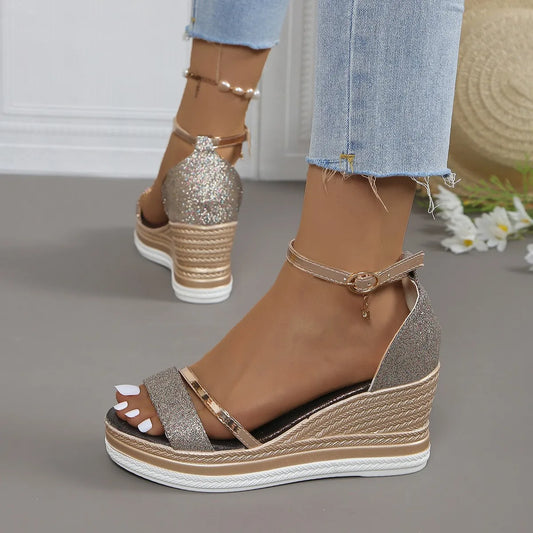 Imogen | Women's Sparkle Platform Sandals
