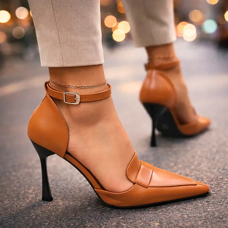 Imogene | Women's Pointed Toe Ankle Strap Heels