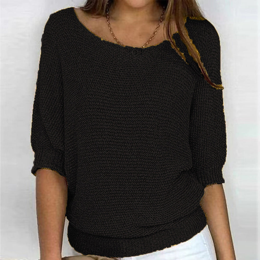 Ingrid | Women's V-Neck Long Sleeve Knit Sweater