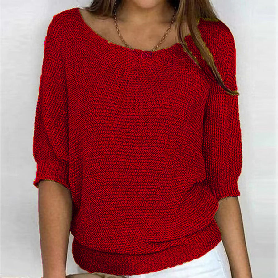Ingrid | Women's V-Neck Long Sleeve Knit Sweater