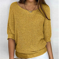 Ingrid | Women's V-Neck Long Sleeve Knit Sweater