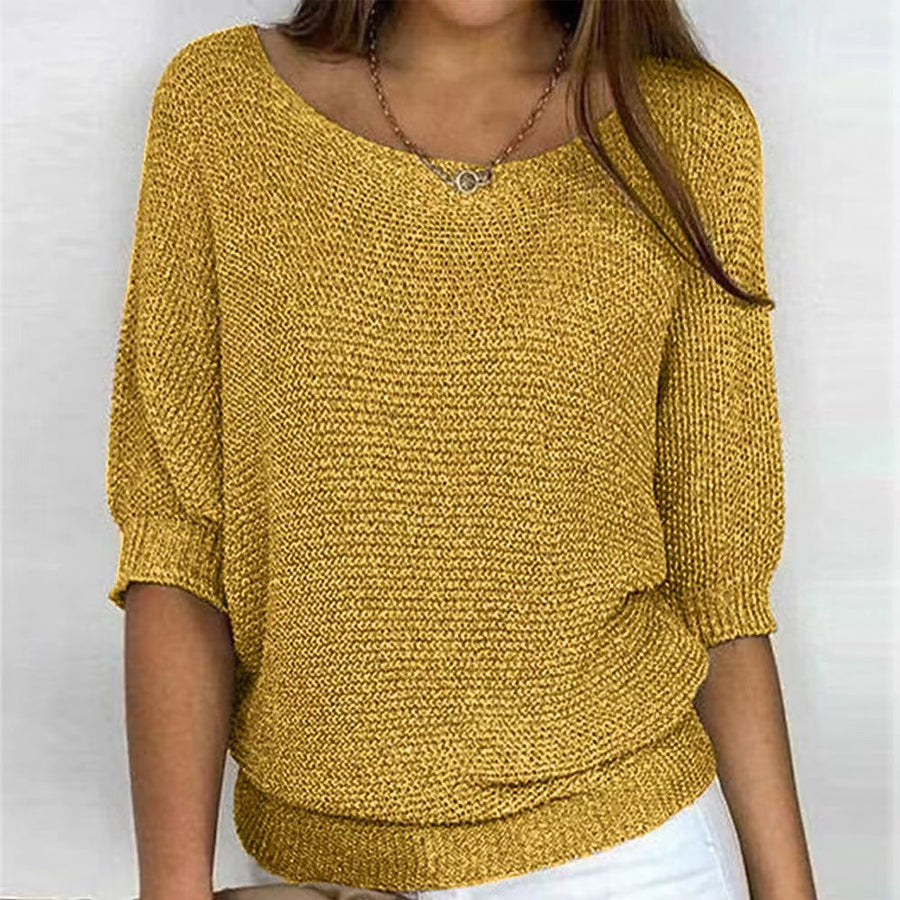 Ingrid | Women's V-Neck Long Sleeve Knit Sweater