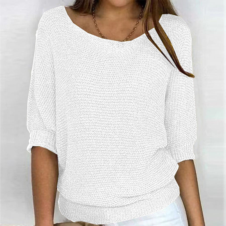 Ingrid | Women's V-Neck Long Sleeve Knit Sweater