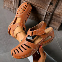 Iolanthe | Women's Brown Closed Toe Fisherman Sandals