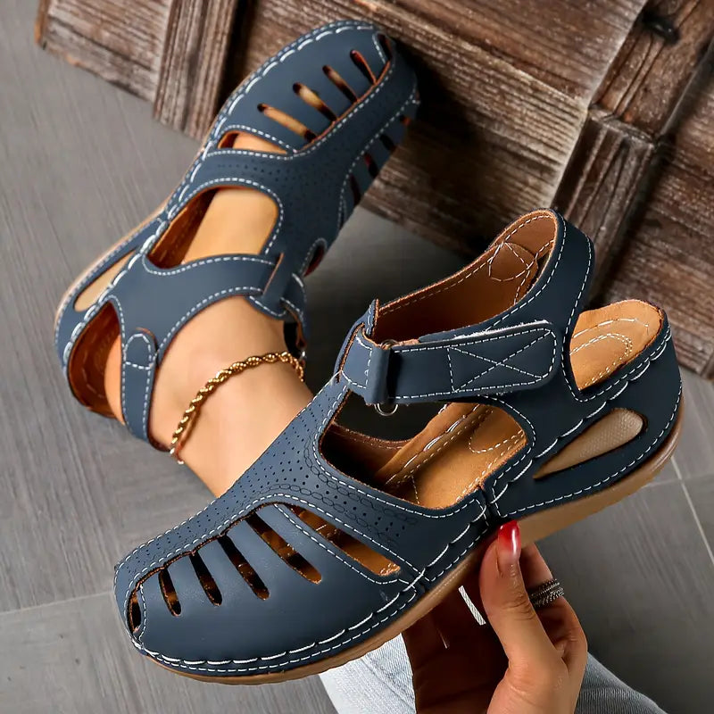 Iolanthe | Women's Brown Closed Toe Fisherman Sandals