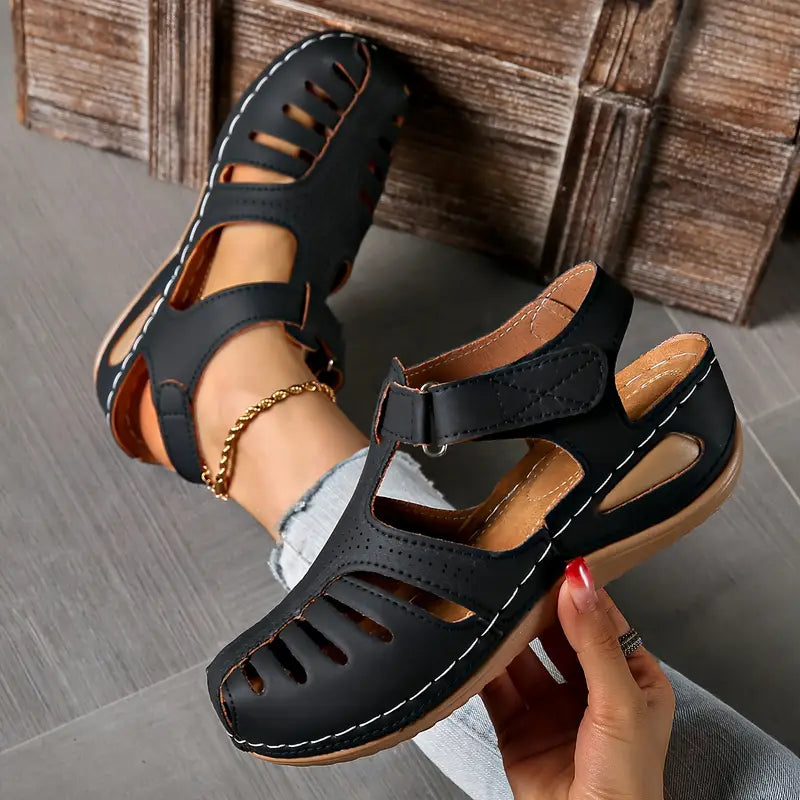 Iolanthe | Women's Brown Closed Toe Fisherman Sandals