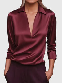 Isadora | Women's Collared Long Sleeve Blouse