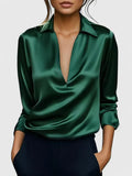 Isadora | Women's Collared Long Sleeve Blouse
