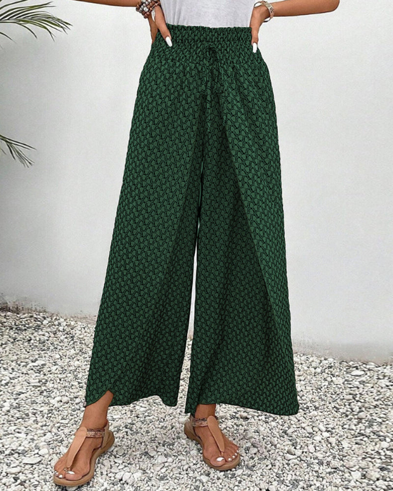 Isolde | Women's Wide Leg Geometric Print Pants