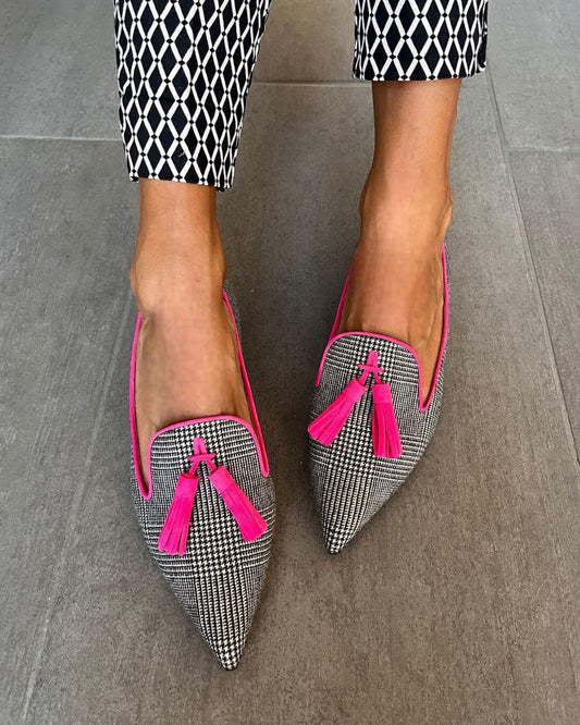 Josephine | Women's Pointed Toe Tassel Loafers