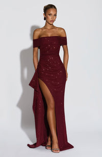 Joyce Maxi Dress Wine Sparkle