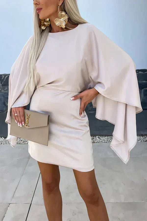 Juliana | Women's Cape Sleeve Mini Dress