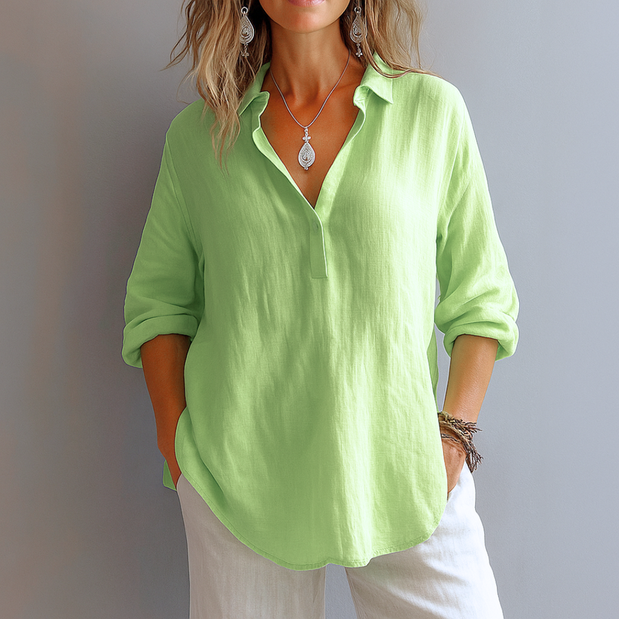 Juliana | Women's V-Neck Long Sleeve Blouse