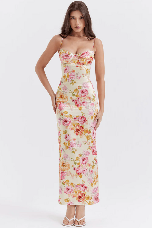 Julietta | Women's Floral Spaghetti Strap Maxi Dress