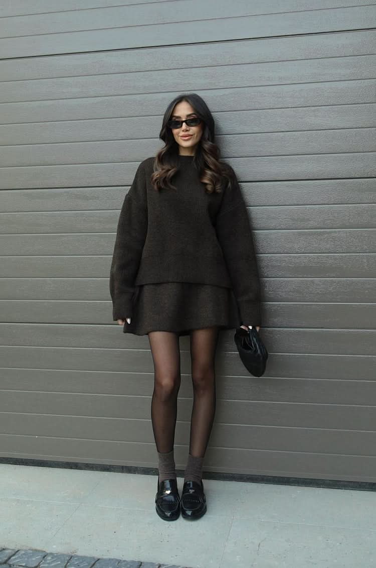 RUBY | KNIT SET Brown