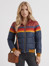 Annika Bomber Jacket - Navy Blue