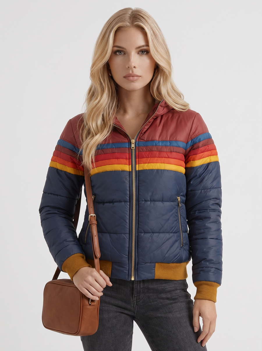 Annika Bomber Jacket - Navy Blue