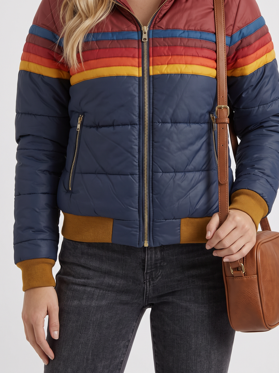 Annika Bomber Jacket - Navy Blue