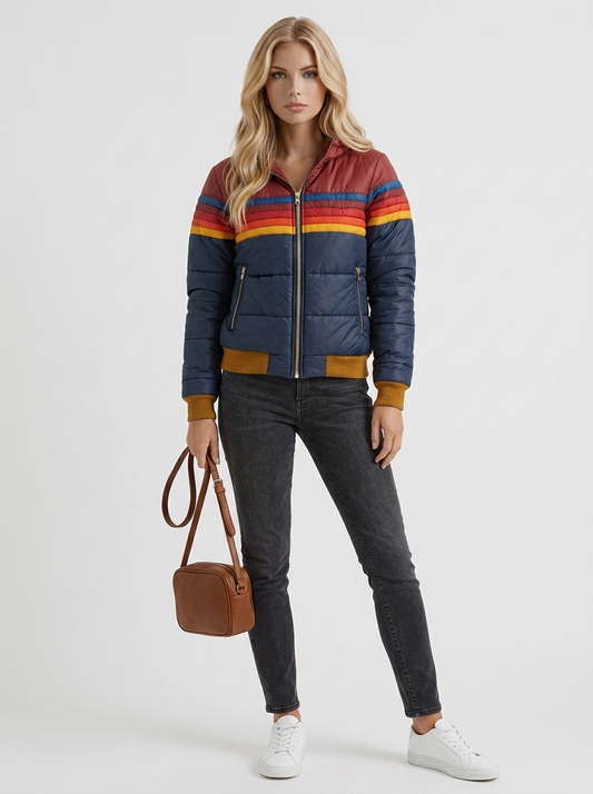 Annika Bomber Jacket - Navy Blue
