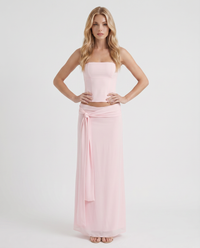 Charlotte Wrap Skirt Set - Blush