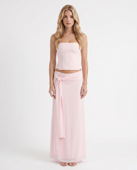 Charlotte Wrap Skirt Set - Blush