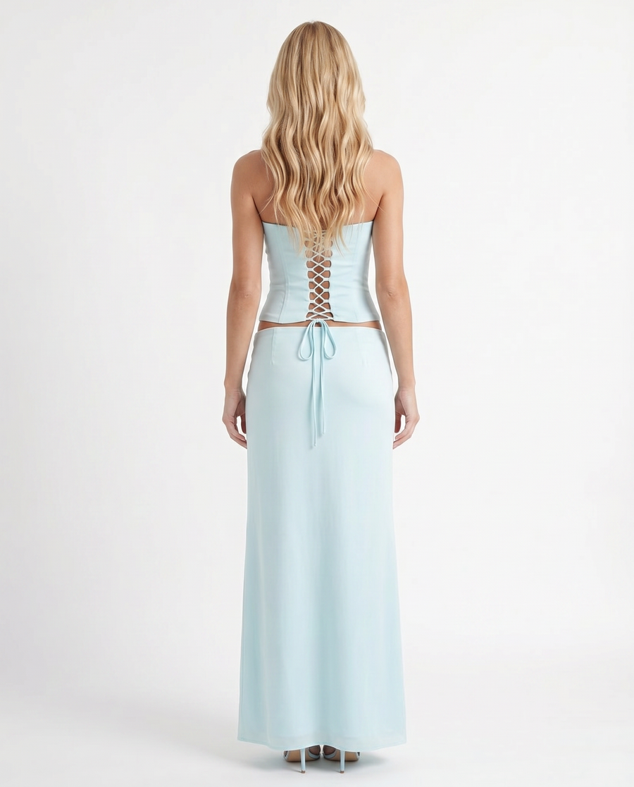 Charlotte Wrap Skirt Set - Mist
