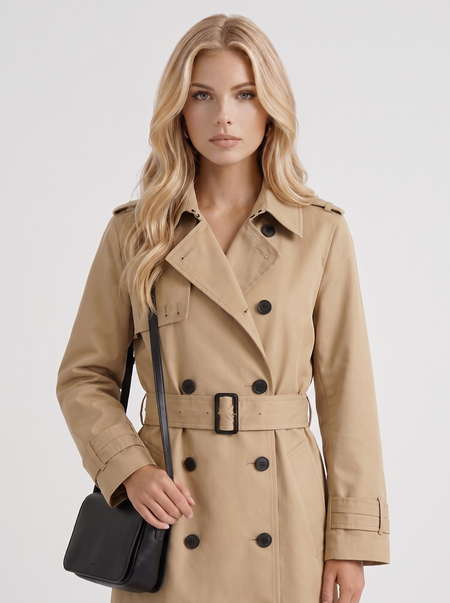 Edie Belted Coat - Beige