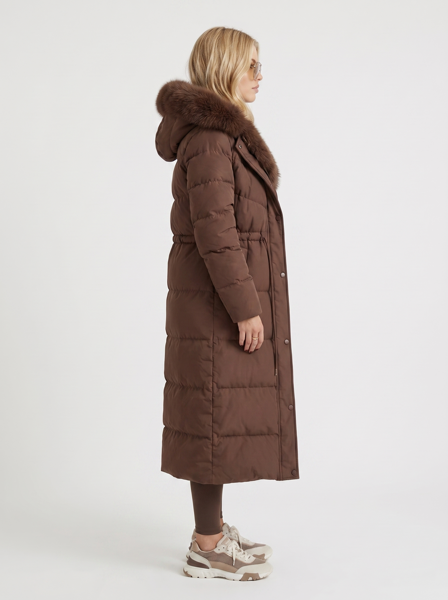 Elise Puffer Coat - Brown