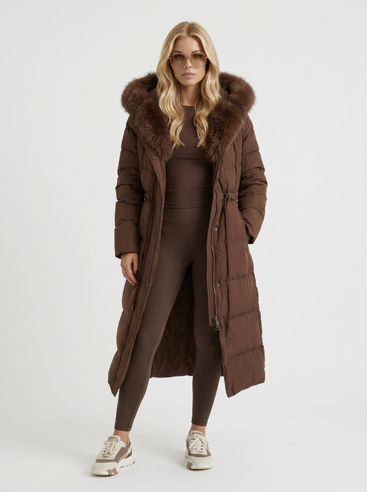 Elise Puffer Coat - Brown