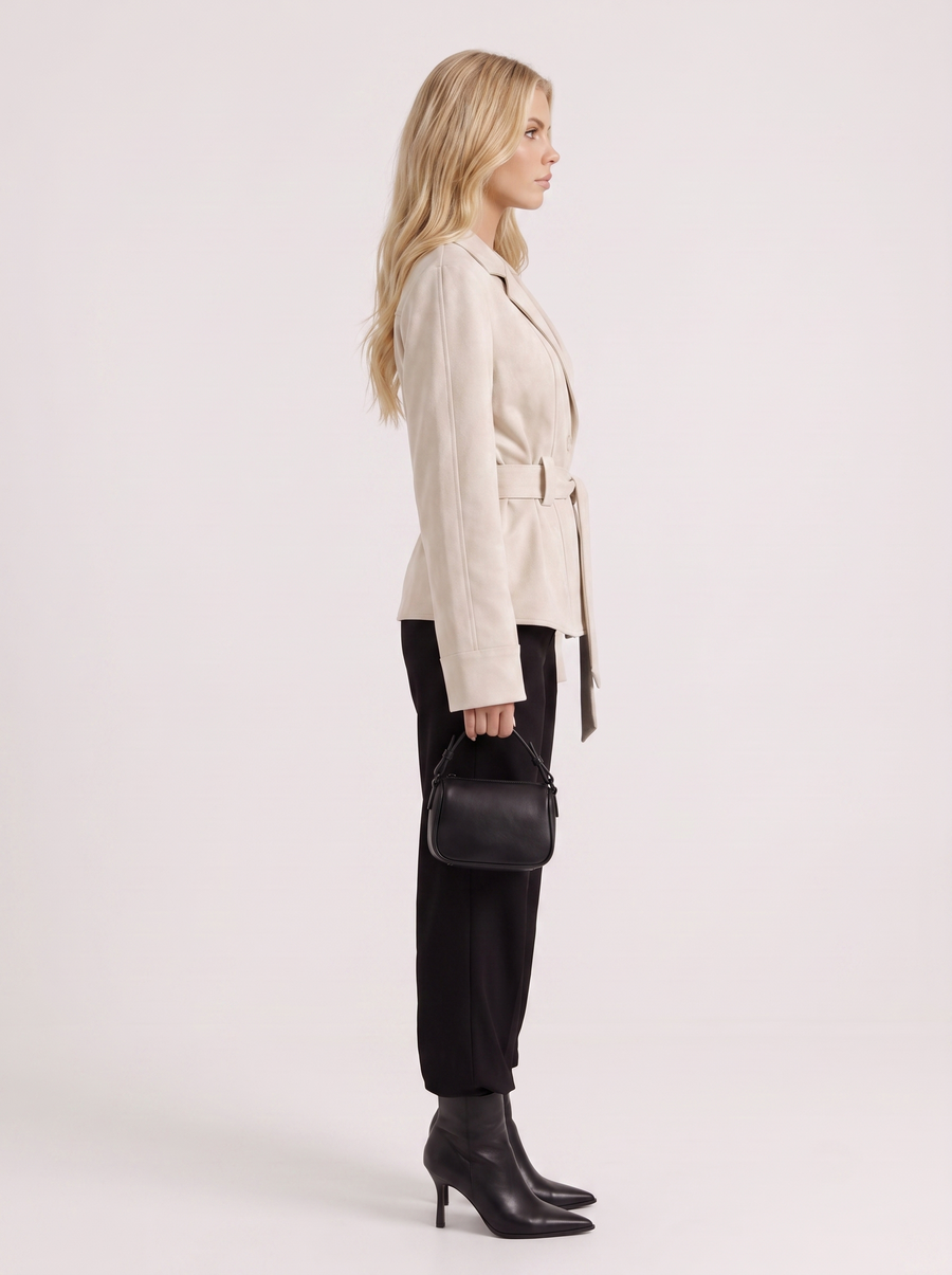 Hattie Shawl Jacket - Beige