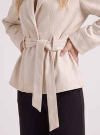 Hattie Shawl Jacket - Beige