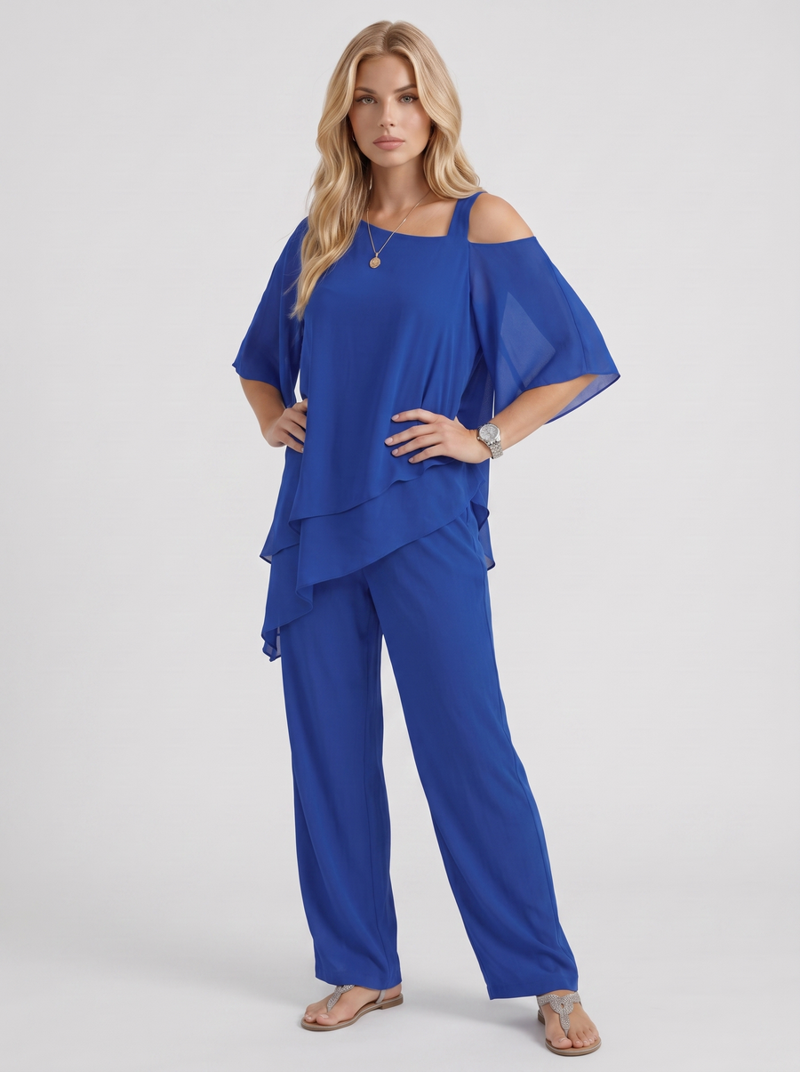 Ines Pants Set - Blue