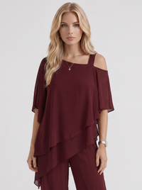 Ines Pants Set - Red